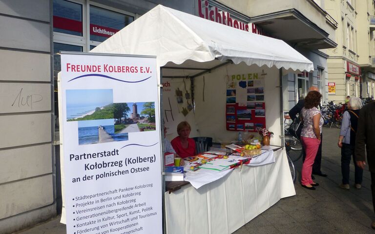 Der Stand der Freunde Kolbergs in Berlin