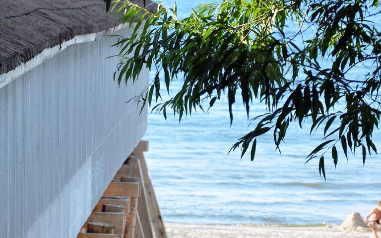 Am Strand in Kolobrzeg (Kolberg), hier das alte Familienbad. Foto: Kolberg-Café