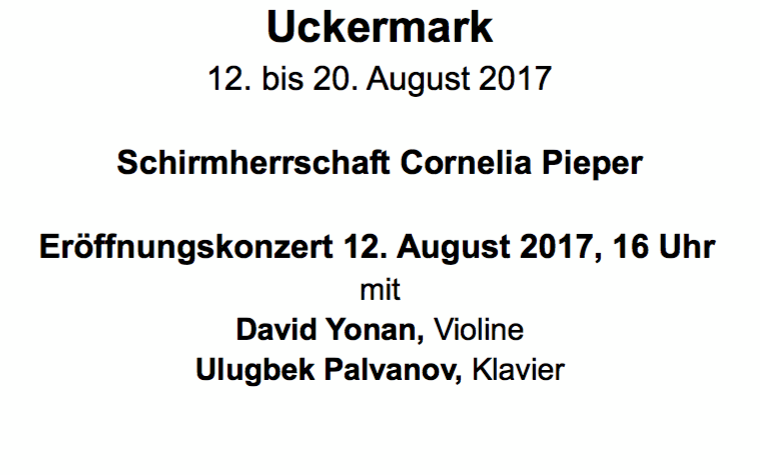 Titel: Musik- und Kulturtage Uckermark