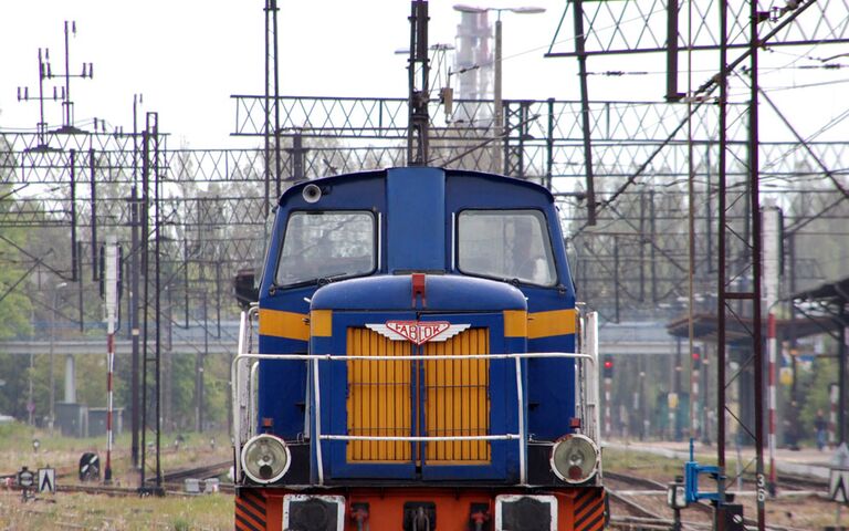 Alte Lokomotive auf dem Bahnhof in Kolberg. Foto: Kolberg-Café