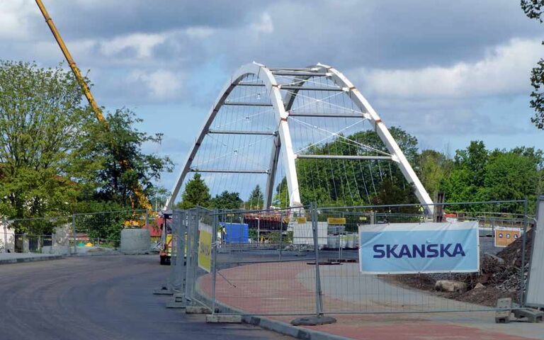 Hafenbrücke in Kolobrzeg (Kolberg) im Bau. Foto: Kolberg-Café