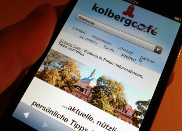 Die Internetseite Kolberg-Cafe. Foto: Kolberg-Café