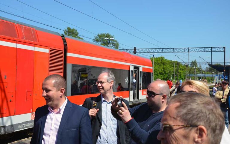 Sonderzug aus Berlin in Kolberg. Foto: Kolberg-Café