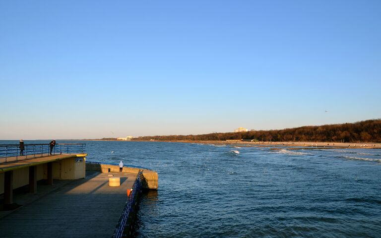 Blick auf die Bucht von Kolberg. Foto: Kolberg-Café