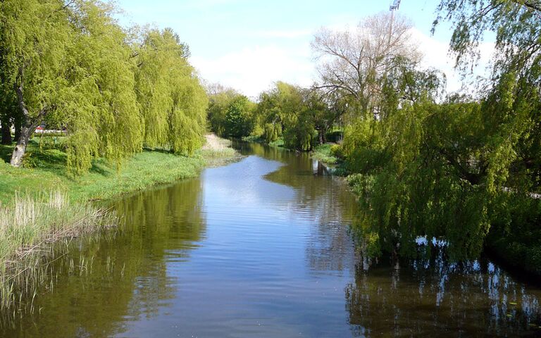 Holzkanal und Parseta in Kolobrzeg (Kolberg). Foto: Kolberg-Café