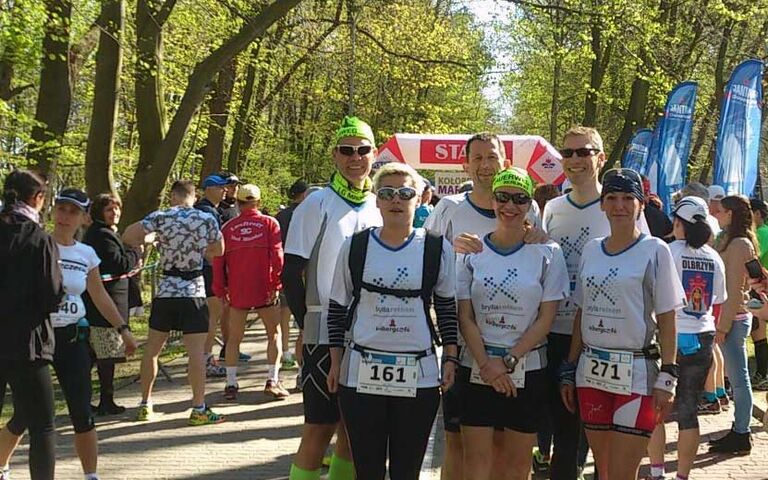 Das Team am Start des Marathons in Kolberg