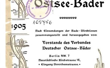 Historischer Bäderführer. Quelle: Vorstand des Verbands deutscher Ostsee-Bäder, 1905