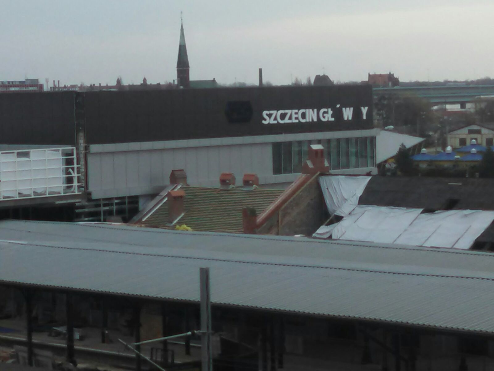 Umbau am Bahnhof in Stettin
